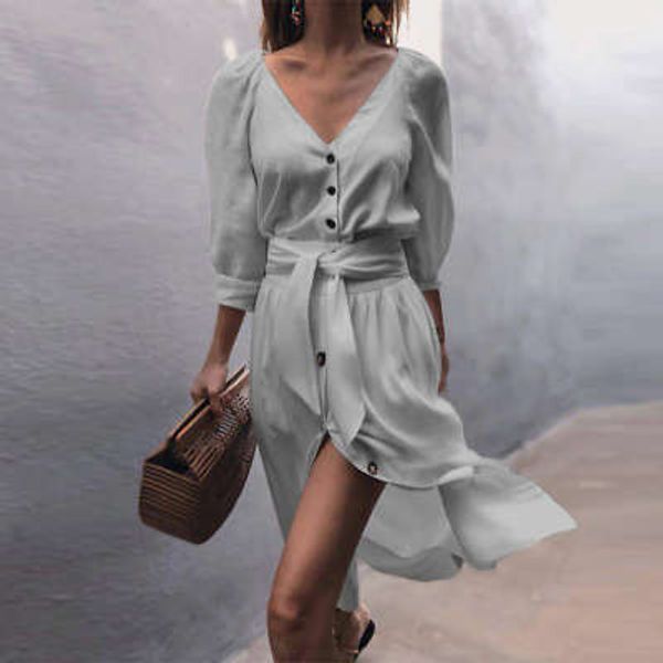 women dress luxury half sleeves fashion v-neck straps ladies split shirt dresses female solid color skirts with botton 11, Black;gray
women dress luxury half sleeves fashion v-neck straps ladies split shirt dresses female solid color skirts with botton 11, Black;gray
