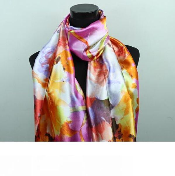 1pcs gold pink white black lily satin oil painting scarves shawl beach silk scarf 160x50cm fashion accessories, Blue;gray
1pcs gold pink white black lily satin oil painting scarves shawl beach silk scarf 160x50cm fashion accessories, Blue;gray