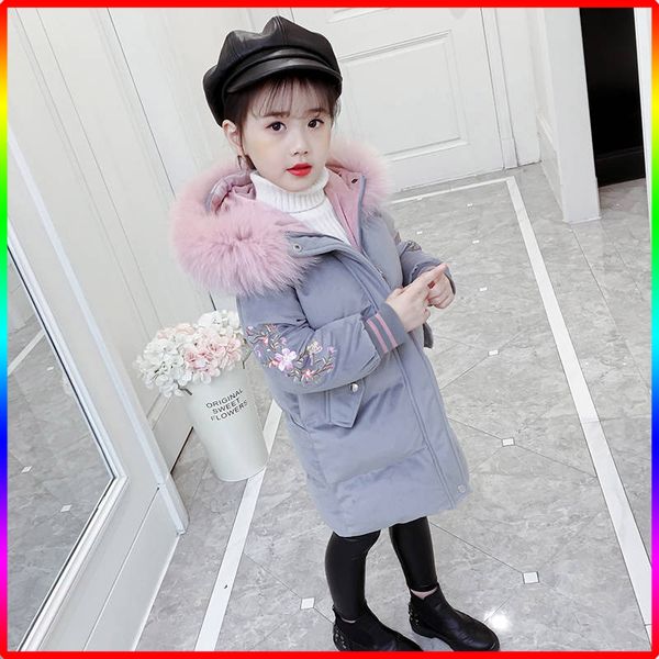 girl clothes winter down jacket kids winter hooded coat embroidered flower children's clothing winter for girls 4-12 years old, Blue;gray
girl clothes winter down jacket kids winter hooded coat embroidered flower children's clothing winter for girls 4-12 years old, Blue;gray