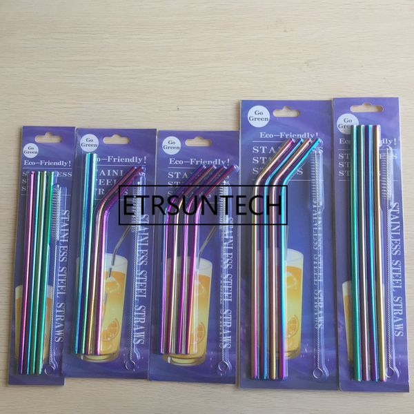 4шт / пакет радуга 304 из нержавеющей стали соломка многоразовых straight bent metal соломинки очиститель brush party bar аксессуар
4шт / пакет радуга 304 из нержавеющей стали соломка многоразовых straight bent metal соломинки очиститель brush party bar аксессуар