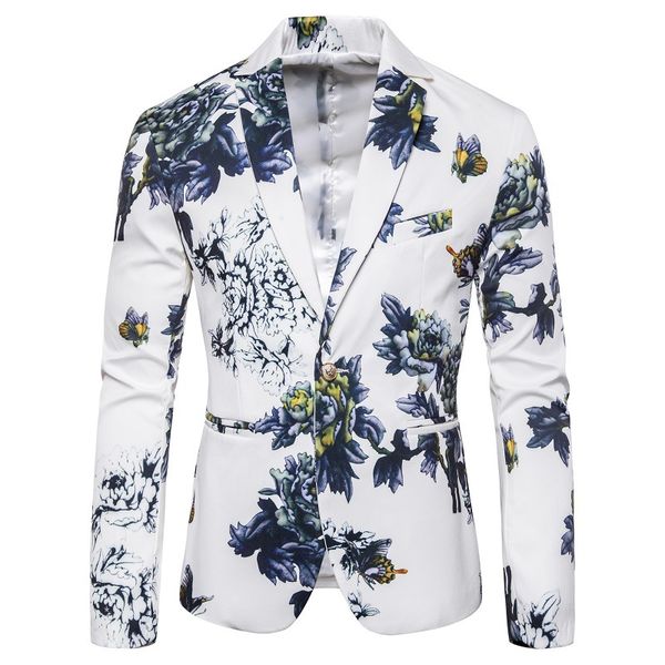 the new 2019 small suit fashionable floral youth men's suit cultivate one's morality leisure, White;black
the new 2019 small suit fashionable floral youth men's suit cultivate one's morality leisure, White;black