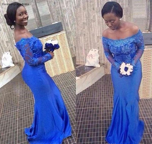 royal blue mermaid lace bridesmaid dresses off the shoulder country maid of honor gowns with long sleeves satin beaded wedding guest dress, White;pink
royal blue mermaid lace bridesmaid dresses off the shoulder country maid of honor gowns with long sleeves satin beaded wedding guest dress, White;pink