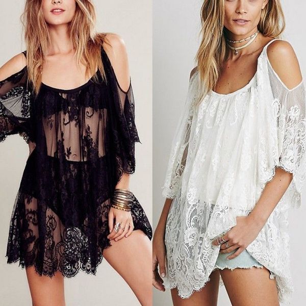 women bikini cover up lace crochet beach dress see through beachwear swinwear bathing suit outdoor saida de praia feminino
women bikini cover up lace crochet beach dress see through beachwear swinwear bathing suit outdoor saida de praia feminino