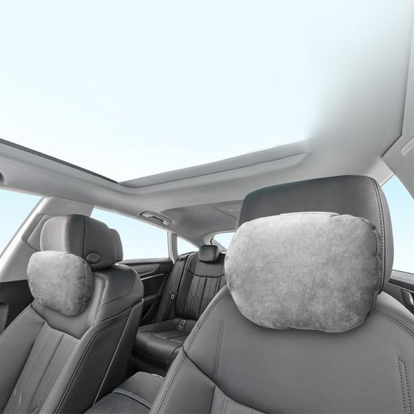 

universal car headrest super soft detachable pillowcase headrest car neck pillow soft cover auto interior accessories