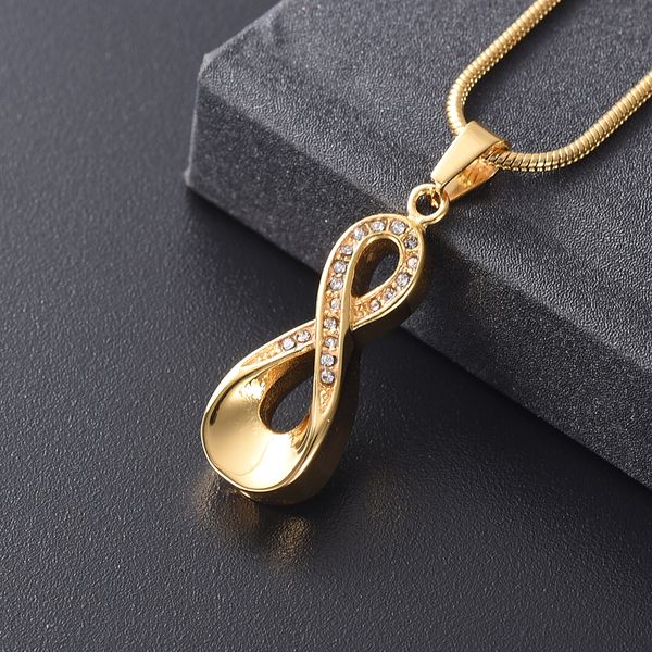 ijd9168 gold infinity cremation necklace human ashes holder pendant with clear crystals memorial urn locket stainless steel, Silver
ijd9168 gold infinity cremation necklace human ashes holder pendant with clear crystals memorial urn locket stainless steel, Silver