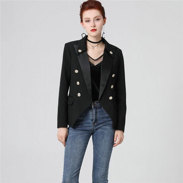 office ladies jackets and coats notched full sleeve double breasted patchwork pockets white black blazer outerwear
office ladies jackets and coats notched full sleeve double breasted patchwork pockets white black blazer outerwear