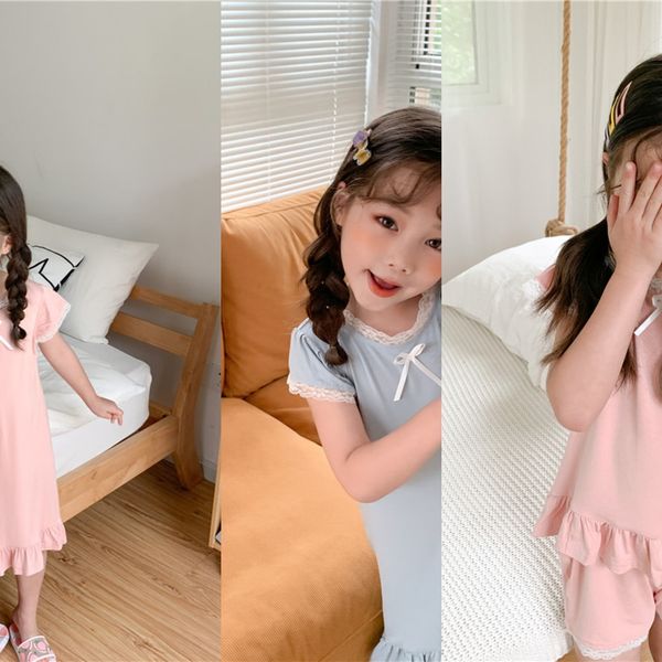 children's wear 2020 girls modal nightdress lace short suit lace pants set sleeve short pants suit soft and comfortable
children's wear 2020 girls modal nightdress lace short suit lace pants set sleeve short pants suit soft and comfortable