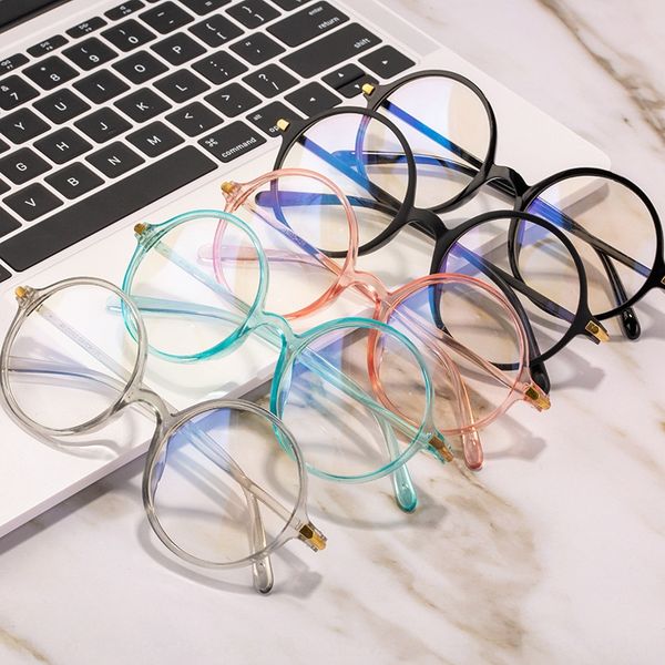 round frame anti-blue glasses artistic decorative frame comfortable light plain glasses jelly color, Silver
round frame anti-blue glasses artistic decorative frame comfortable light plain glasses jelly color, Silver