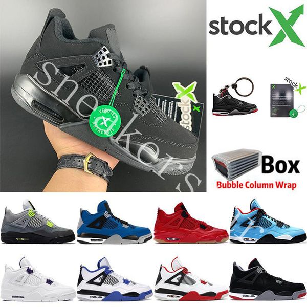 new black cat 2020 4 4s jumpman basketball shoes bred neon wings encore cactus jack white cement travis scots mens sneakers trainer us 7-13, White;red
new black cat 2020 4 4s jumpman basketball shoes bred neon wings encore cactus jack white cement travis scots mens sneakers trainer us 7-13, White;red