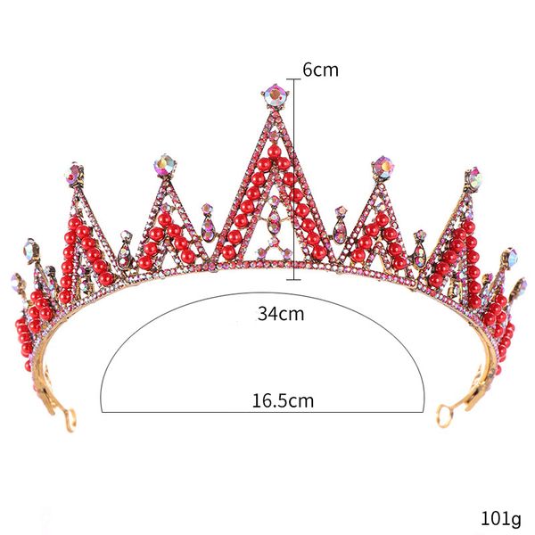 red color crown wedding hair jewelry accessories handmade alloy tiara bridal women head decoration hair ornament women diadem, Golden;white
red color crown wedding hair jewelry accessories handmade alloy tiara bridal women head decoration hair ornament women diadem, Golden;white