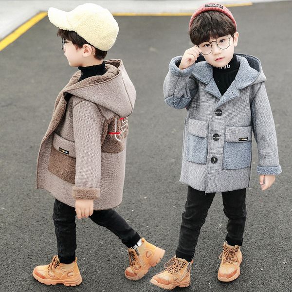 New Children's Jackets Winter Boy's Thickening Warm clothing Kids Long Hooded Plus Velvet warm gentleman Coats, Brown
New Children's Jackets Winter Boy's Thickening Warm clothing Kids Long Hooded Plus Velvet warm gentleman Coats, Brown