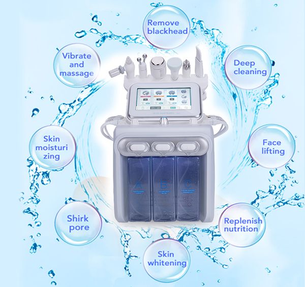 6 in 1 h2-o2 rf beauty machine with ultrasound head cold hammer hydrodermabrasion equipment oxygen jet facial skin care device home use, Black;white
6 in 1 h2-o2 rf beauty machine with ultrasound head cold hammer hydrodermabrasion equipment oxygen jet facial skin care device home use, Black;white