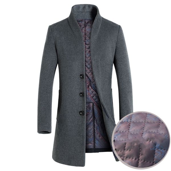 autumn winter thick gentleman fashion men's long wool blends trench coat korean men slim fit windbreaker jackets, Black
autumn winter thick gentleman fashion men's long wool blends trench coat korean men slim fit windbreaker jackets, Black