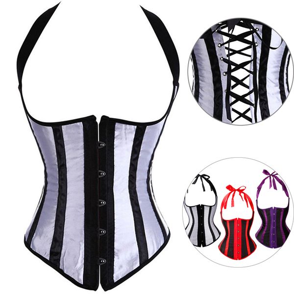 2019 new women's stripe strap underbust corset waist cincher lace up bustier vest plus size s-6xl sale, Black;white
2019 new women's stripe strap underbust corset waist cincher lace up bustier vest plus size s-6xl sale, Black;white