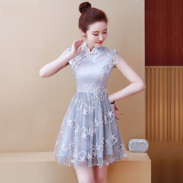 2019 chinese dress flower lace sleeveless qi pao dress chinese lady mandarin collar cheongsam wedding party qipao, Red
2019 chinese dress flower lace sleeveless qi pao dress chinese lady mandarin collar cheongsam wedding party qipao, Red