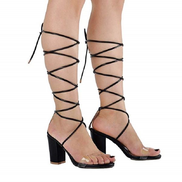 sandals fashion women pvc high heels solid cross-strap stiletto super square heel shoes woman large size 35-43, Black
sandals fashion women pvc high heels solid cross-strap stiletto super square heel shoes woman large size 35-43, Black