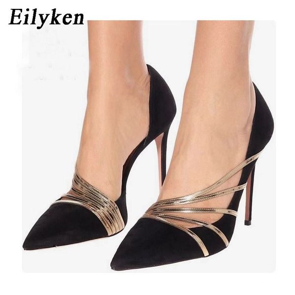 eilyken woman pumps shoes pointed toe shallow slides sandals fashion hollow thin high heels mature female office shoes, Black
eilyken woman pumps shoes pointed toe shallow slides sandals fashion hollow thin high heels mature female office shoes, Black