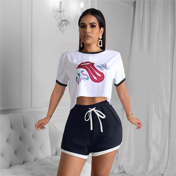 womens designer two piece sets womens short sleeve print crew neck two piece short pants womens summer clothes, White
womens designer two piece sets womens short sleeve print crew neck two piece short pants womens summer clothes, White