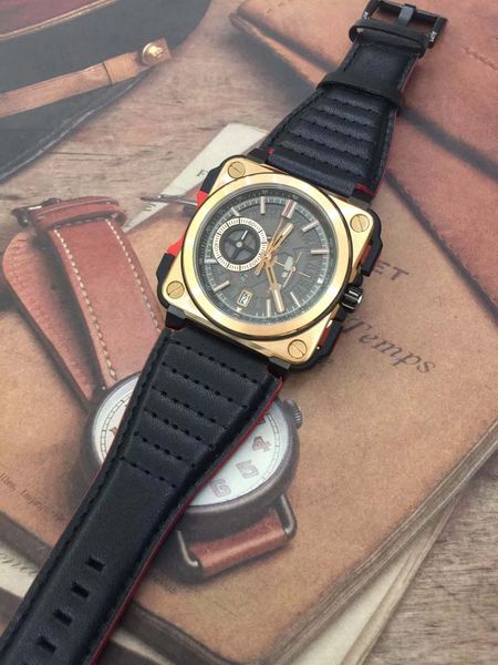 wholesale 46mm outdoor bellross aviation skeleton dial mens watches square gold steel case quartz satch watch with black leather strap, Slivery;brown
wholesale 46mm outdoor bellross aviation skeleton dial mens watches square gold steel case quartz satch watch with black leather strap, Slivery;brown