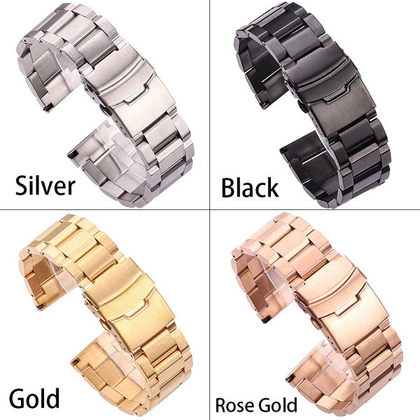 black stainless steel watchbands bracelet 18mm 20mm 22mm 24mm solid metal watch band men strap accessories, Black;brown
black stainless steel watchbands bracelet 18mm 20mm 22mm 24mm solid metal watch band men strap accessories, Black;brown