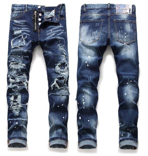 мужские рваные лоскутная прямой ноги джинсы модельер slim fit омывается zipper облицованы motocycle джинсовые брюки хип-хоп брюки, Blue
мужские рваные лоскутная прямой ноги джинсы модельер slim fit омывается zipper облицованы motocycle джинсовые брюки хип-хоп брюки, Blue