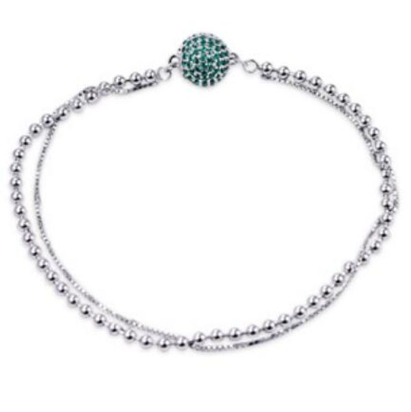 fashion- jewelry s925 sterling silver designer bracelets for women ball beaded simple fashion of shipping, White
fashion- jewelry s925 sterling silver designer bracelets for women ball beaded simple fashion of shipping, White