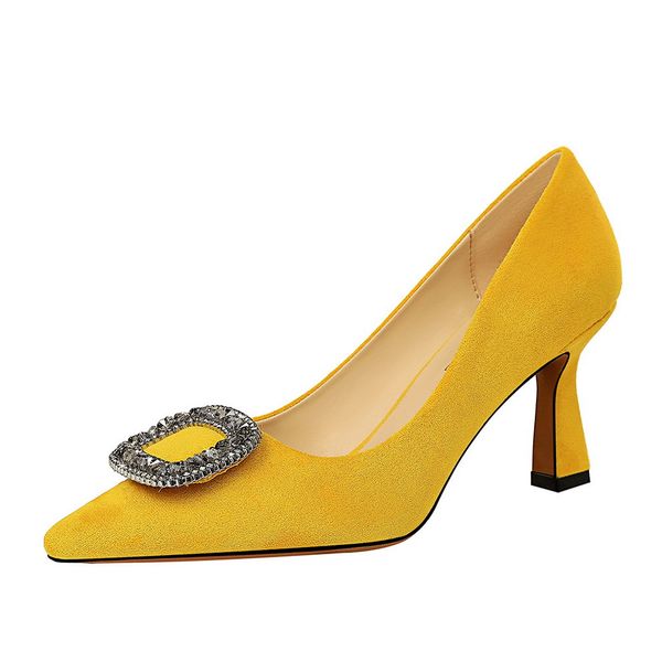 large size 35-43 fashion high-heeled shoes banquet suede pointed rhinestone buckle ol office lady party pumps single shoes 1878-7, Black
large size 35-43 fashion high-heeled shoes banquet suede pointed rhinestone buckle ol office lady party pumps single shoes 1878-7, Black