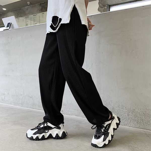 men summer thin folds drawstring casual harem pants male women streetwear loose pant joggers sweatpants, Black
men summer thin folds drawstring casual harem pants male women streetwear loose pant joggers sweatpants, Black
