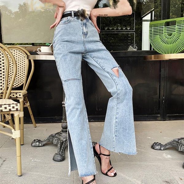 fashion office lady high waist women wide leg pants solid hole bleached denim jeans casual blue split loose pants
fashion office lady high waist women wide leg pants solid hole bleached denim jeans casual blue split loose pants