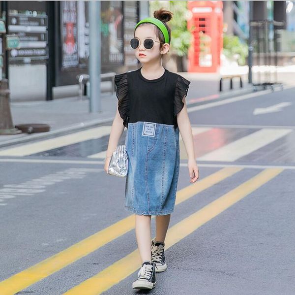 2020 korean style girls patchwork denim dress fashion summer girls dresses 4-9 years c988, Red;yellow
2020 korean style girls patchwork denim dress fashion summer girls dresses 4-9 years c988, Red;yellow