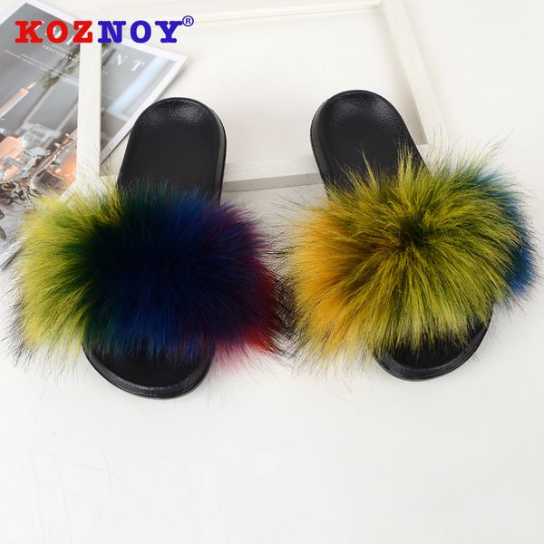 slippers koznoy furry slides for women fur leather faux summer shoes zapatos de mujer indoor flat women's sandals, Black
slippers koznoy furry slides for women fur leather faux summer shoes zapatos de mujer indoor flat women's sandals, Black