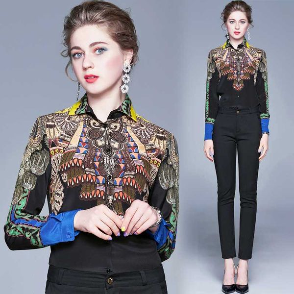 wholesale spring summer fall runway vintage print collar button front long sleeve womens ladies party casual shirt blouse, White
wholesale spring summer fall runway vintage print collar button front long sleeve womens ladies party casual shirt blouse, White