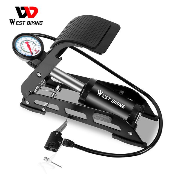 west biking 130psi high pressure bicycle pump gauge single cylinder foot pedal air pump mtb road bike car motorcycle inflator
west biking 130psi high pressure bicycle pump gauge single cylinder foot pedal air pump mtb road bike car motorcycle inflator