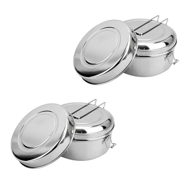 2x air tight stainless steel lunch bento box food container school kid, small+large, reusable, microwave, dishwasher and er safe
2x air tight stainless steel lunch bento box food container school kid, small+large, reusable, microwave, dishwasher and er safe