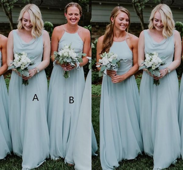 2019 mint green chiffon bohemia long bridesmaid dresses halter floor length wedding guest dress maid of honor gowns vestidos de festa, White;pink
2019 mint green chiffon bohemia long bridesmaid dresses halter floor length wedding guest dress maid of honor gowns vestidos de festa, White;pink