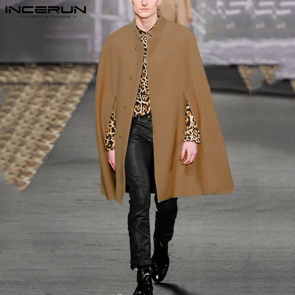 winter men cloak coats solid cape faux fleece trench 2019 fashion streetwear casual stand collar jackets overcoats s-5xl incerun, Tan;black
winter men cloak coats solid cape faux fleece trench 2019 fashion streetwear casual stand collar jackets overcoats s-5xl incerun, Tan;black