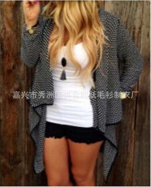 women's autumn and winter fashion plus size sweater cardigan irregular body long ladies cardigan irregular lapel hem, White;black
women's autumn and winter fashion plus size sweater cardigan irregular body long ladies cardigan irregular lapel hem, White;black