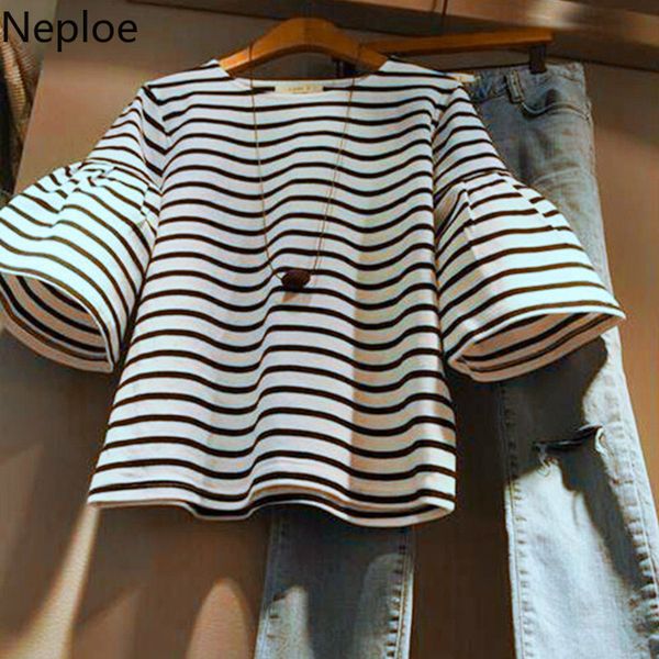 neploe stripe t shirts women spring 2020 fashion o neck three quarter flare sleeve ladies tees loose casual female 1a375, White
neploe stripe t shirts women spring 2020 fashion o neck three quarter flare sleeve ladies tees loose casual female 1a375, White