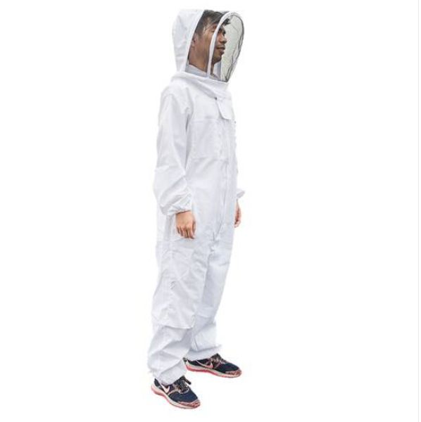

new professional polyester cotton full body beekeeping suit with veil hood beekeeping supplies anti-bee service size l xl xxl