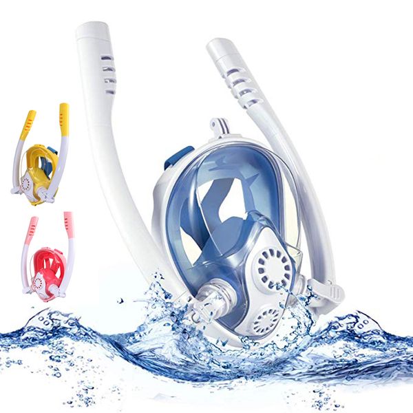 full face snorkel mask version double tubes diving mask 180 panoramic view for kids breathing
full face snorkel mask version double tubes diving mask 180 panoramic view for kids breathing