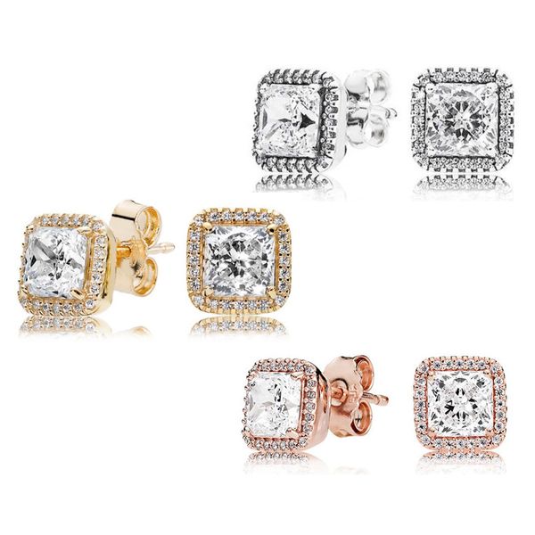 new pan doras s925 sterling silver timeless elegance stud earrings clear cz for women crystal earrings jewelry holiday gift, Golden;silver
new pan doras s925 sterling silver timeless elegance stud earrings clear cz for women crystal earrings jewelry holiday gift, Golden;silver