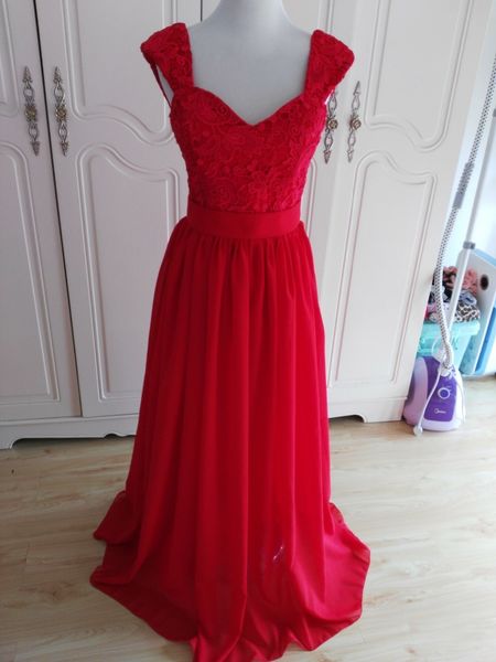 capped sweetheart chiffon bridesmaid dresses with lace appliques 2019 long formal dress lace up gowns robe de soiree, White;pink
capped sweetheart chiffon bridesmaid dresses with lace appliques 2019 long formal dress lace up gowns robe de soiree, White;pink