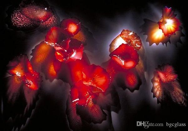 100% handmade blown glass wall lamps blown glass wall art custom made plates blown glass art wall plates for l room decoration