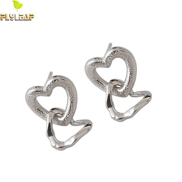 925 sterling silver hollow double love stud earrings for women personality lady girl student fashion jewelry flyleaf, Golden;silver
925 sterling silver hollow double love stud earrings for women personality lady girl student fashion jewelry flyleaf, Golden;silver