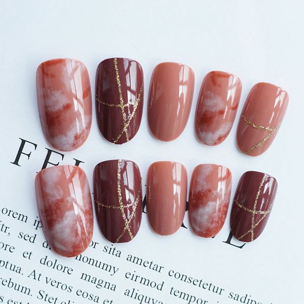 24pcs elegant bean base fake nails gold powder long oval artificial false nail tips with glue sticker for office home party, Red;gold
24pcs elegant bean base fake nails gold powder long oval artificial false nail tips with glue sticker for office home party, Red;gold