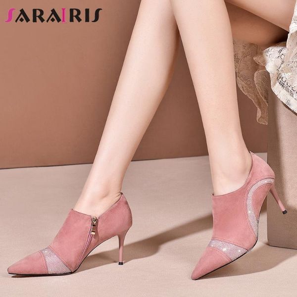 sarairis fashion female high thin heels crystal pumps spring pumps women kid suede genuine leather pointed toe shoes woman, Black
sarairis fashion female high thin heels crystal pumps spring pumps women kid suede genuine leather pointed toe shoes woman, Black