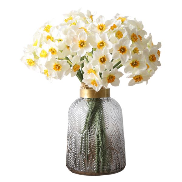 6pcs/bouquet artificial flower daffodil silk flowers bouquet for wedding home decoration fake flower bouquet
6pcs/bouquet artificial flower daffodil silk flowers bouquet for wedding home decoration fake flower bouquet