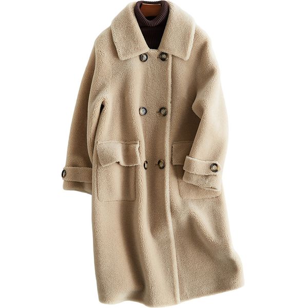 100% wool jacket autumn winter coat women clothes 2018 real fur coat korean sheep shearling fur long coats pu lining zt812, Black
100% wool jacket autumn winter coat women clothes 2018 real fur coat korean sheep shearling fur long coats pu lining zt812, Black