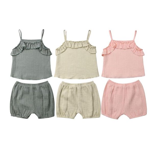 kids girls clothing sets summer new style baby girls sleeveless sling vest +shorts 2pcs children cotton linen clothes suits, White
kids girls clothing sets summer new style baby girls sleeveless sling vest +shorts 2pcs children cotton linen clothes suits, White