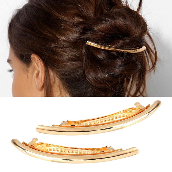 simple personality decorations fashion style women hair clips cool metal gold/silver plain arc tube big hairpin accessories, Golden;silver
simple personality decorations fashion style women hair clips cool metal gold/silver plain arc tube big hairpin accessories, Golden;silver
